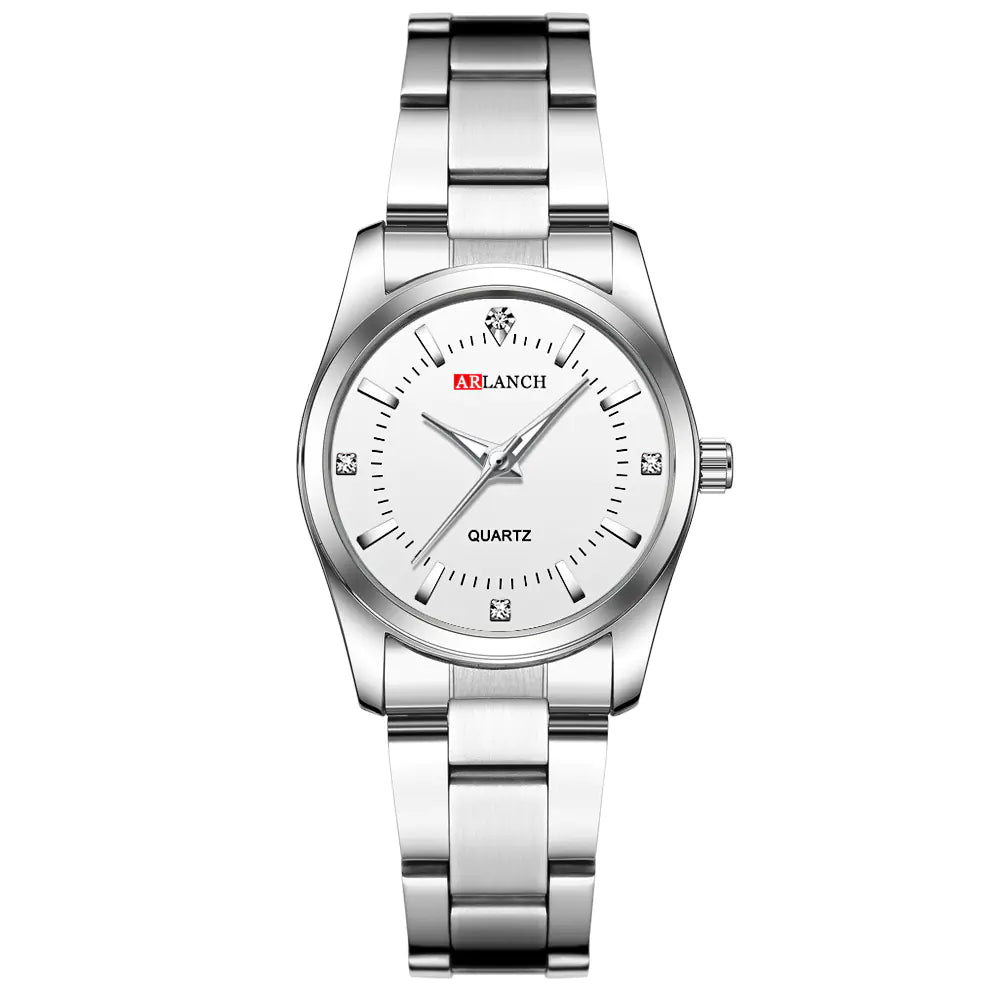 Stainless Steel Quartz Waterproof Watch for Women