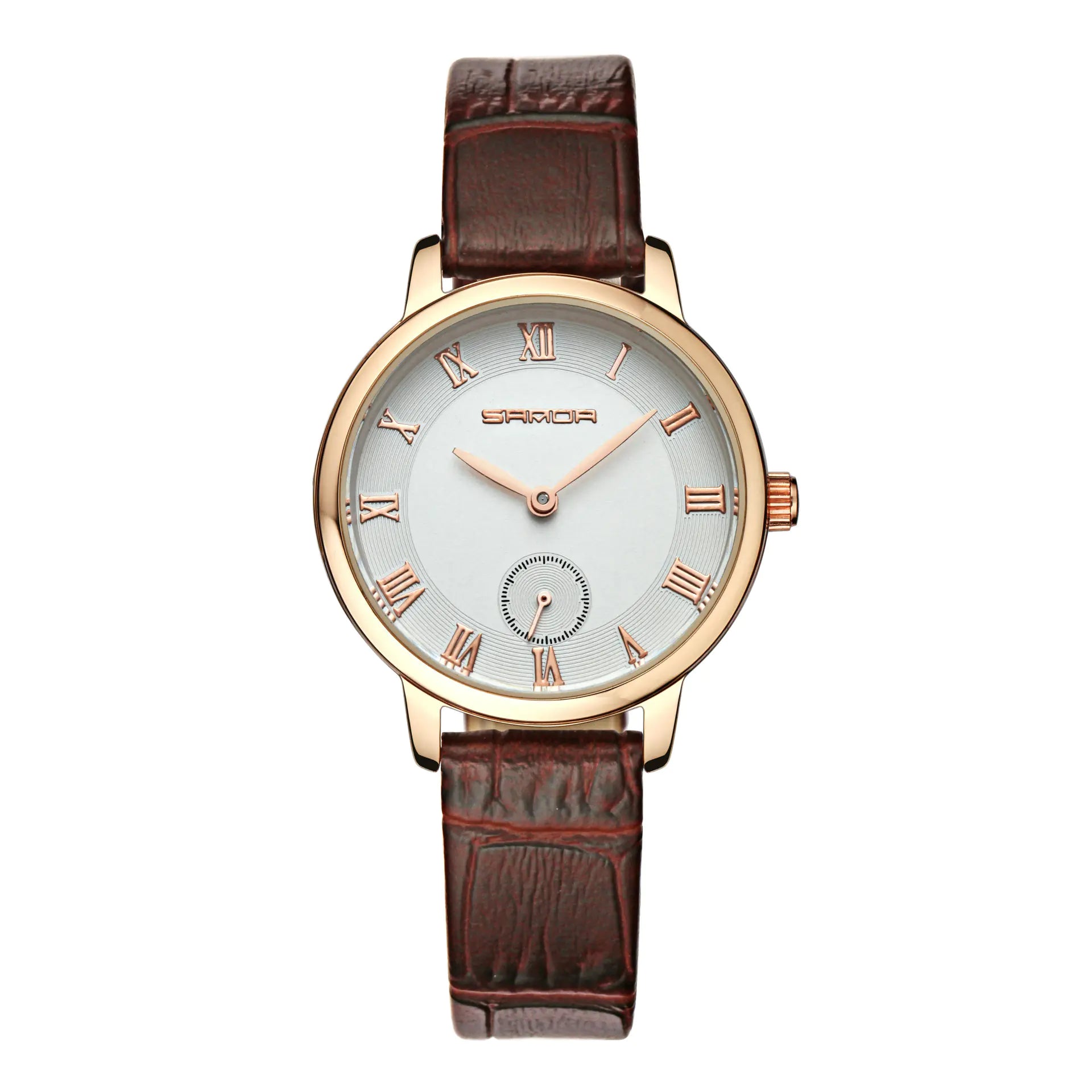 Sanda Leather Strap Quartz Watch for Men