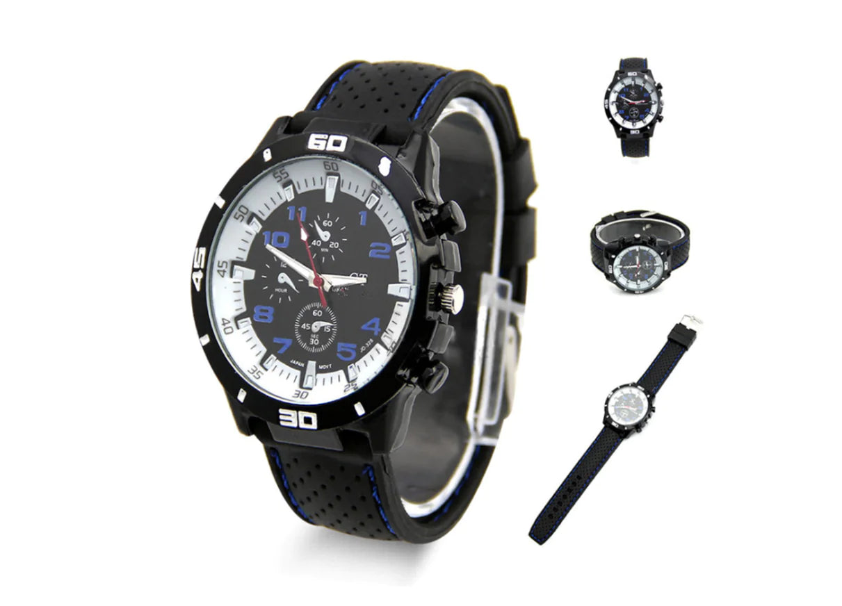 Silicone Racing Watch for Sports Enthusiasts