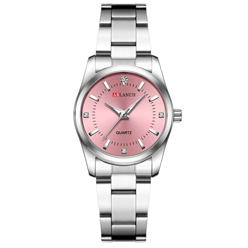 Stainless Steel Quartz Waterproof Watch for Women