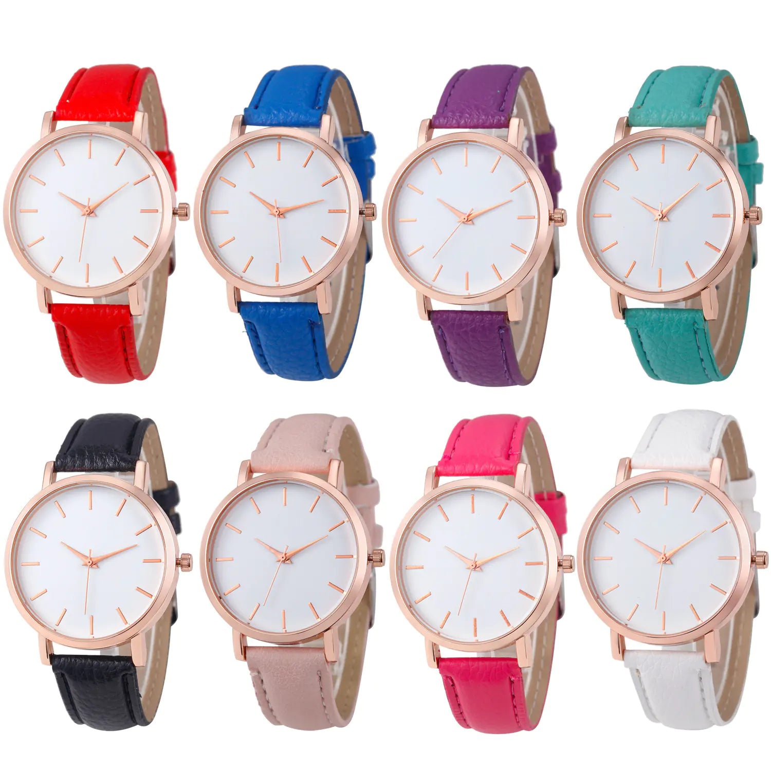 Quartz Watch for Women with Marked Dial