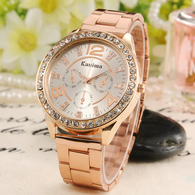 Kanima Crystal Casual Quartz Watch for Women