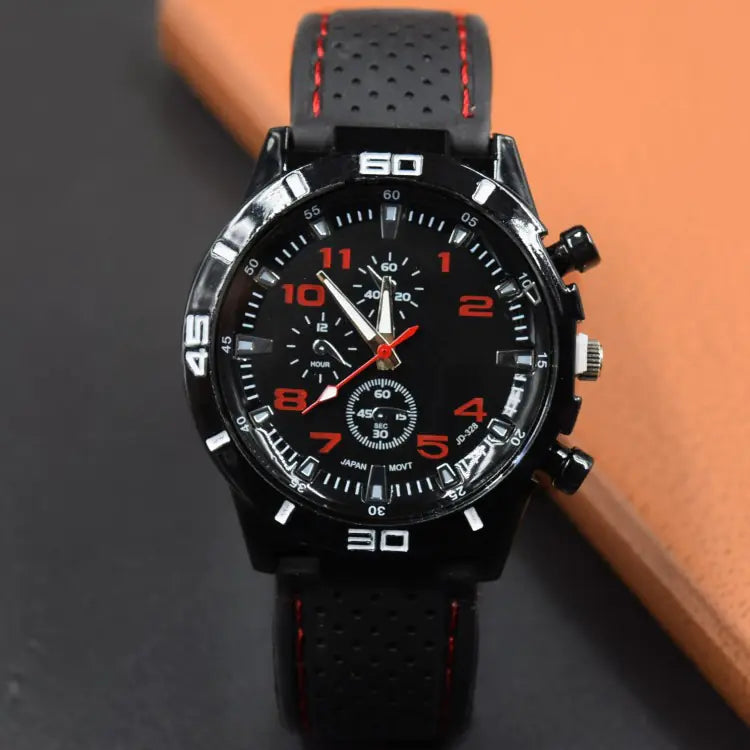 Men's Sports Silicone Quartz Watch for Students