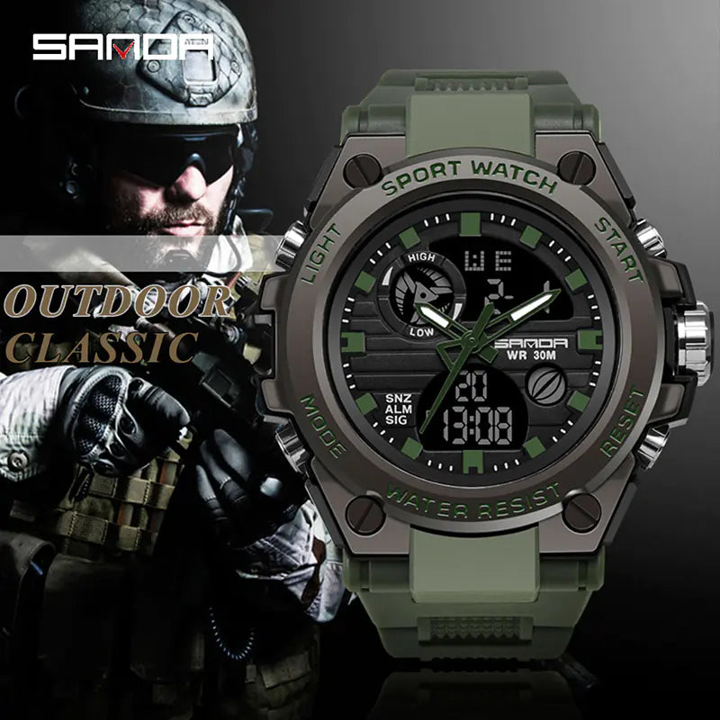 Luminous Chronograph Digital Watch for Leisure Use