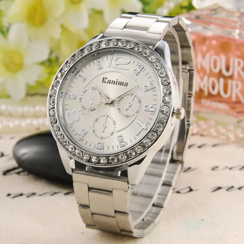 Kanima Crystal Casual Quartz Watch for Women
