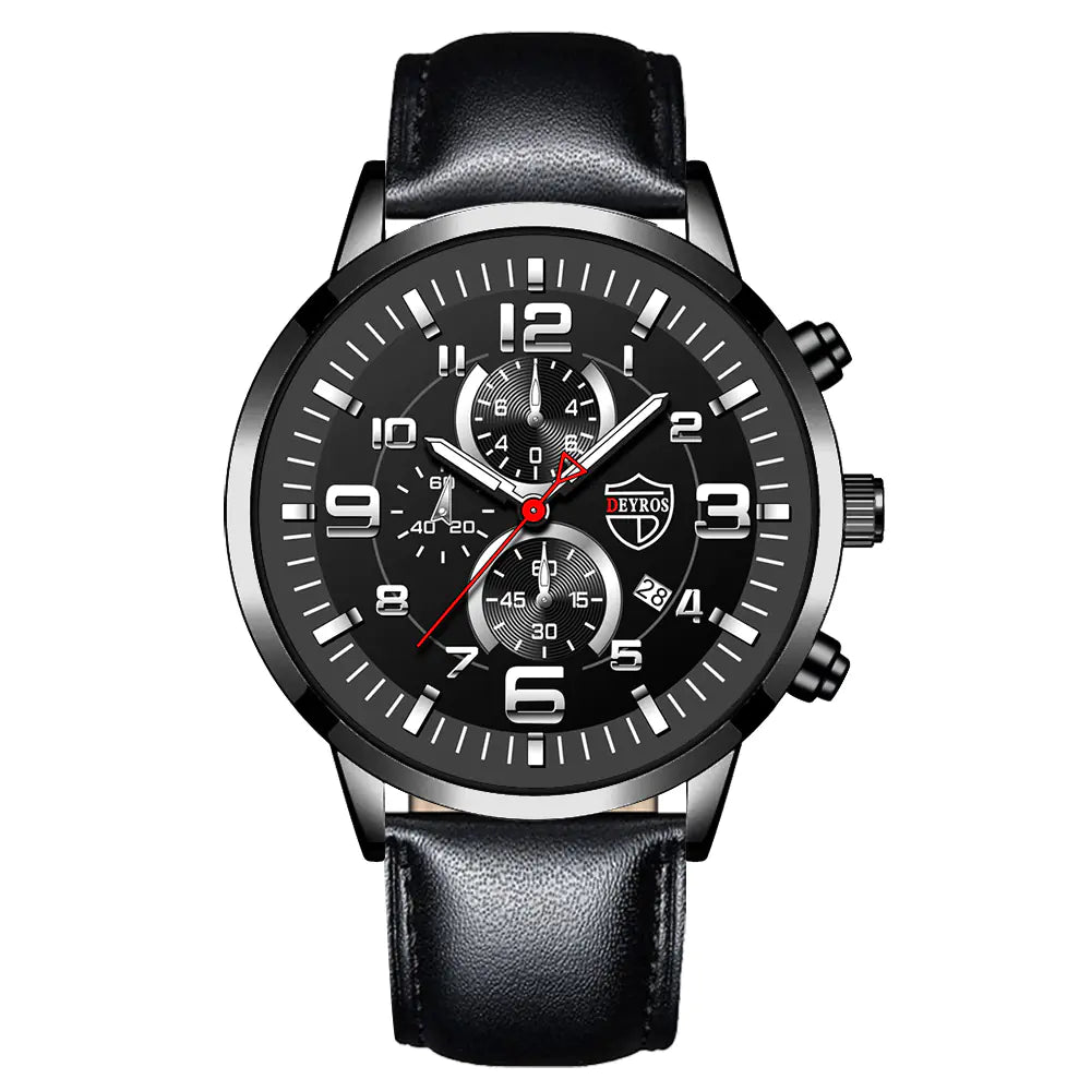 DEYROS Luminous Calendar Quartz Watch for Men