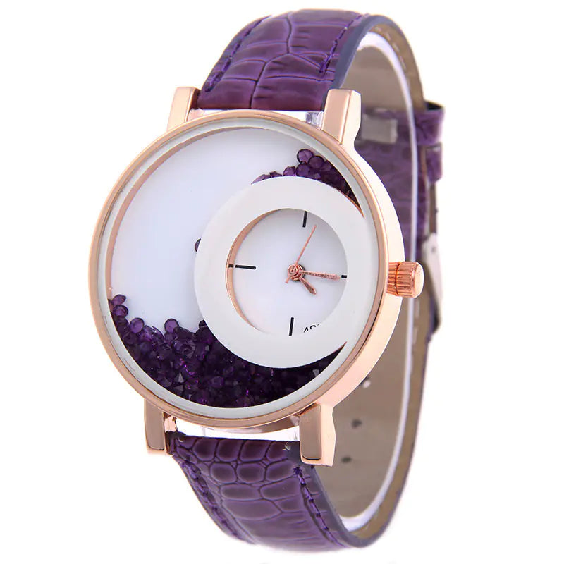 Fashion Quartz Watch with Rhinestones for Women