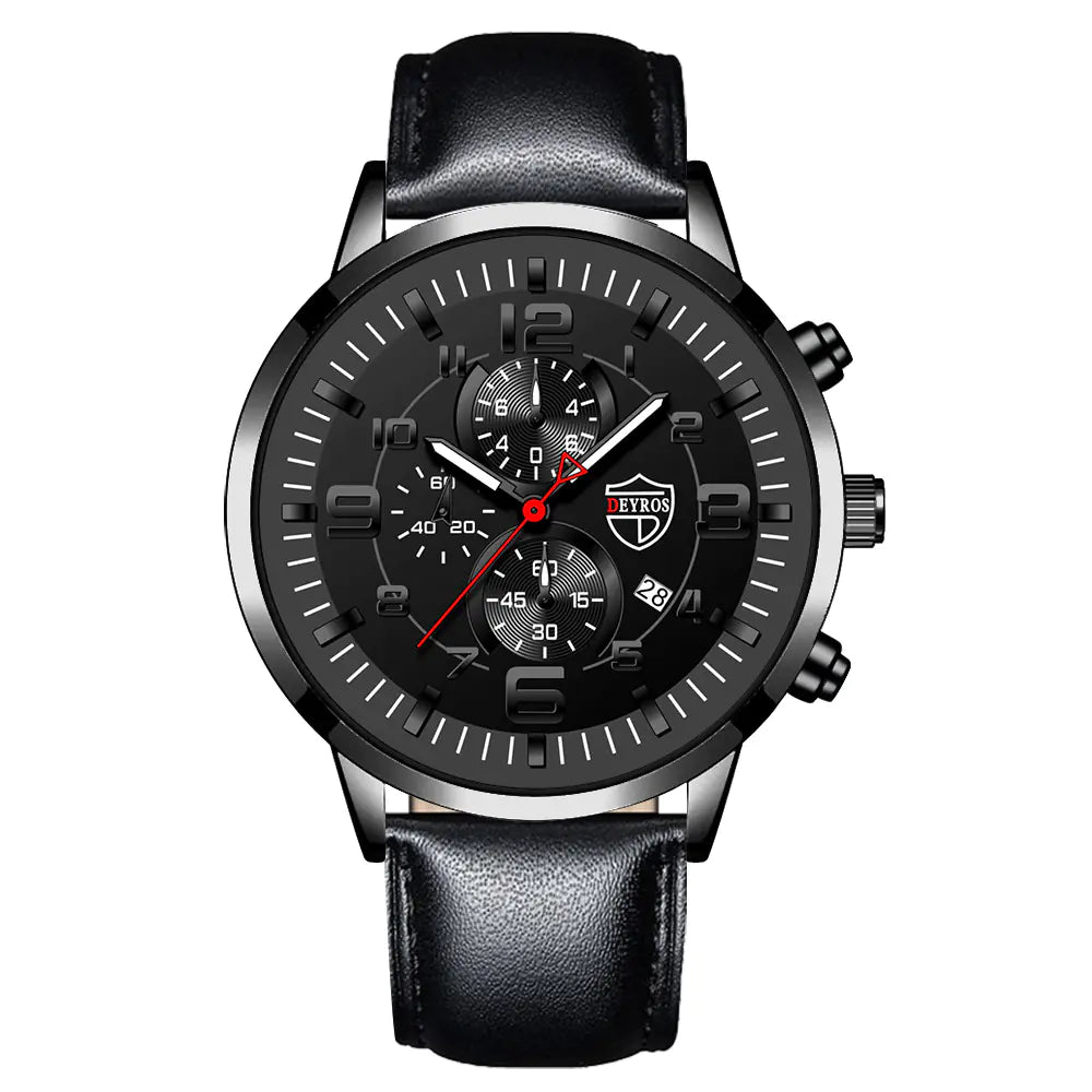 DEYROS Luminous Calendar Quartz Watch for Men