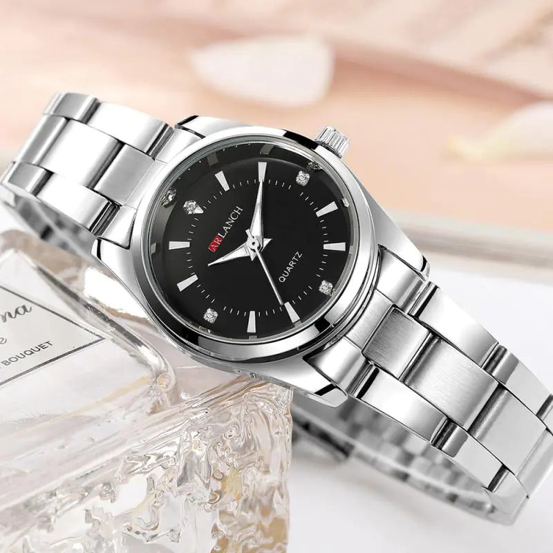 Stainless Steel Quartz Waterproof Watch for Women