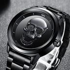 LIGE 3D Skull Watch for Men