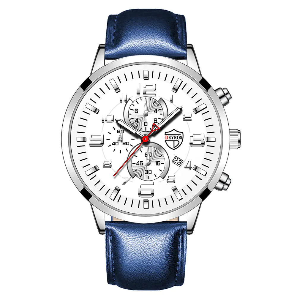 DEYROS Luminous Calendar Quartz Watch for Men