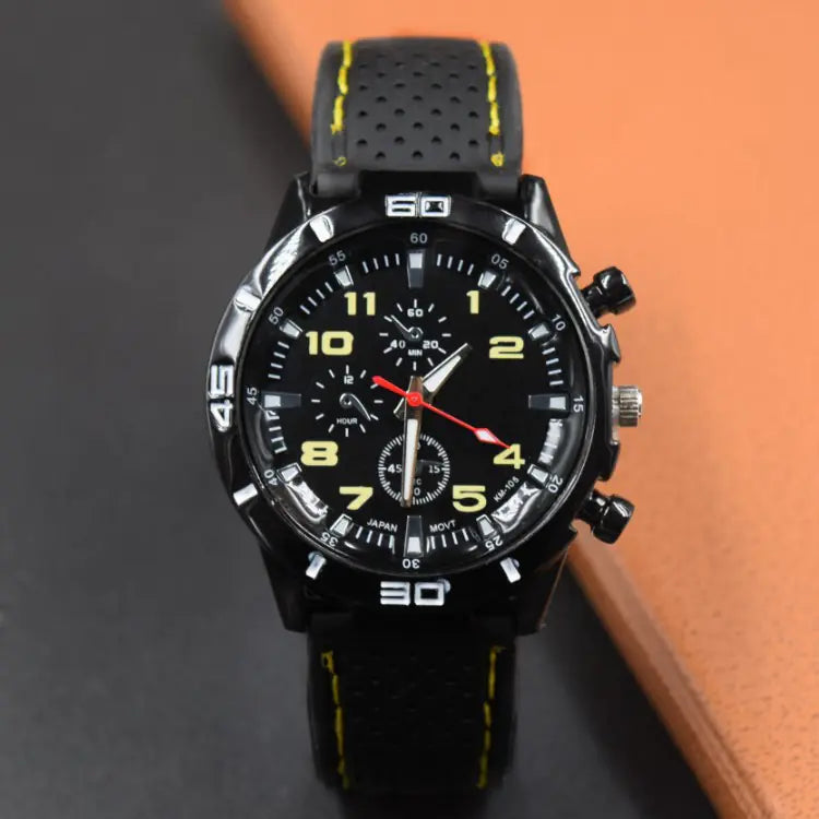 Men's Sports Silicone Quartz Watch for Students