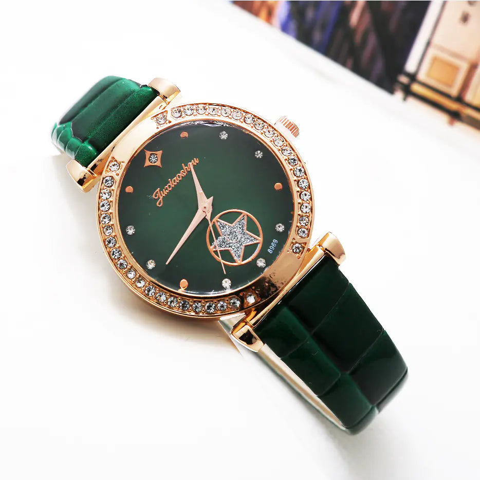 Fashionable Quartz Watch with Rhinestones for Women