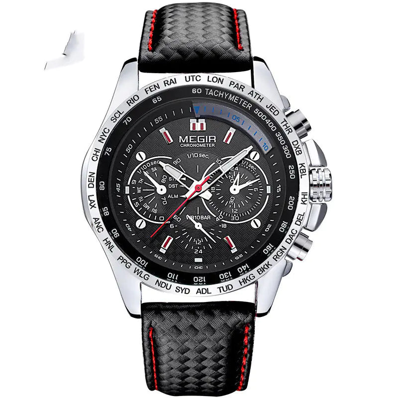 Luminous Multifunctional Steel Case Quartz Chronograph Watch