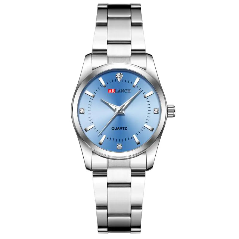 Stainless Steel Quartz Waterproof Watch for Women