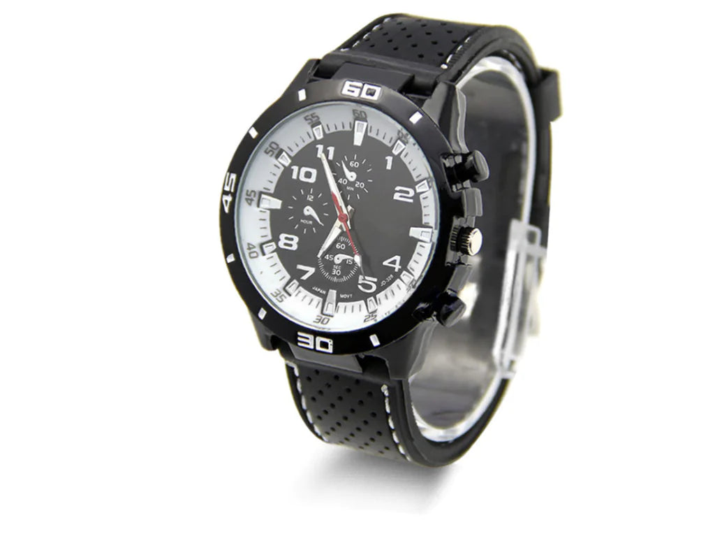 Silicone Racing Watch for Sports Enthusiasts