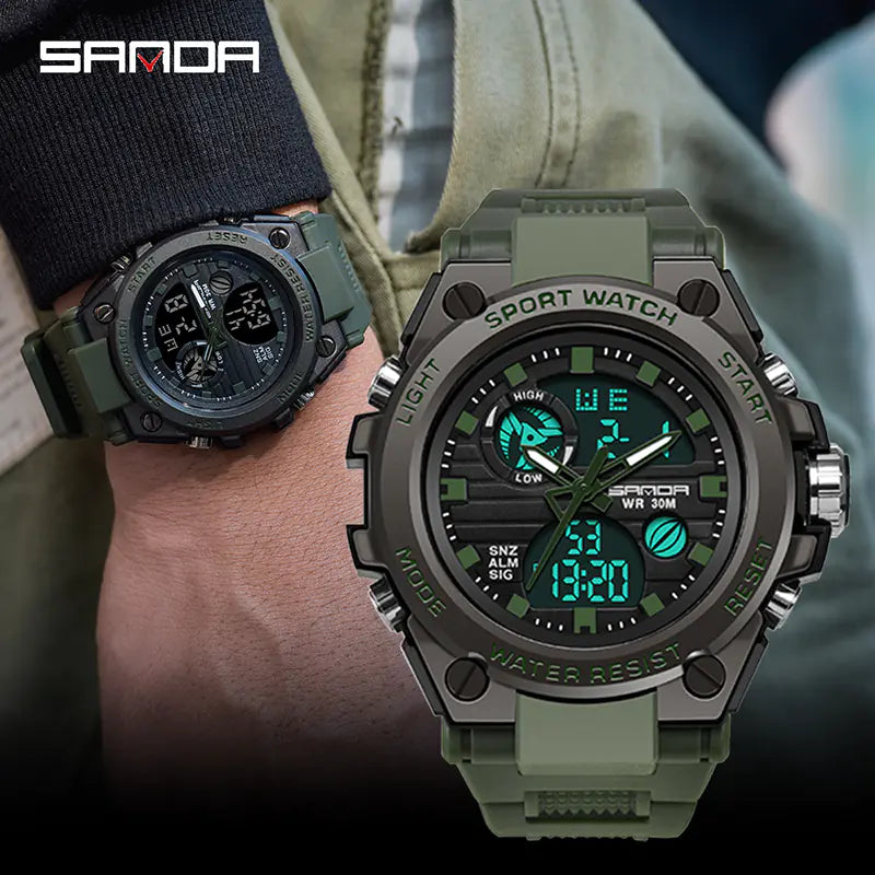 Luminous Chronograph Digital Watch for Leisure Use
