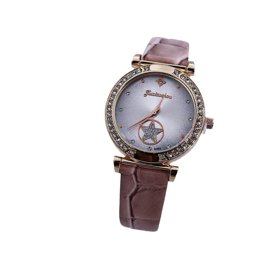 Fashionable Quartz Watch with Rhinestones for Women
