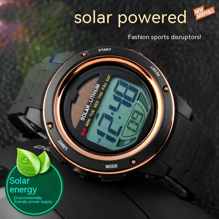 Waterproof Solar Watch for Student Fashion