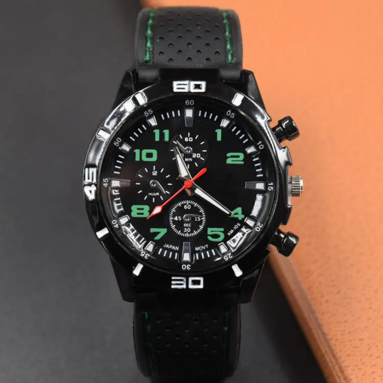 Men's Sports Silicone Quartz Watch for Students
