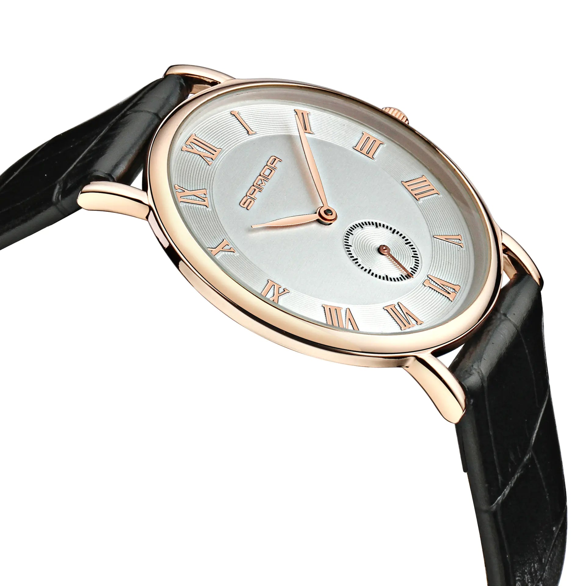 Sanda Leather Strap Quartz Watch for Men
