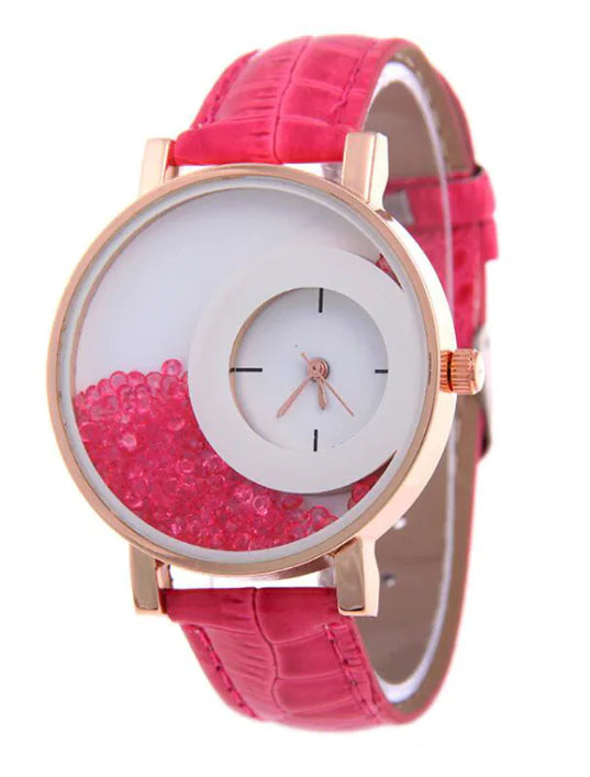 Fashion Quartz Watch with Rhinestones for Women