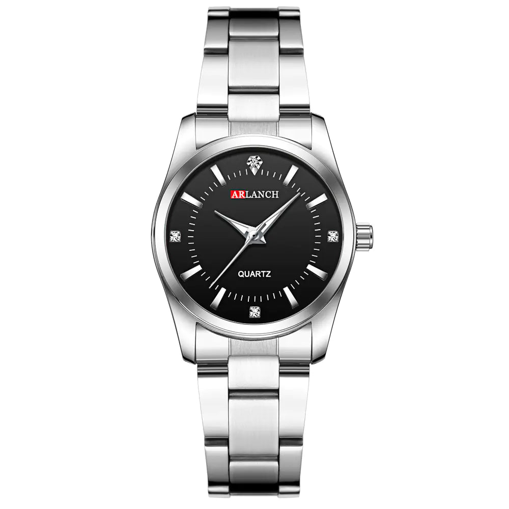 Stainless Steel Quartz Waterproof Watch for Women