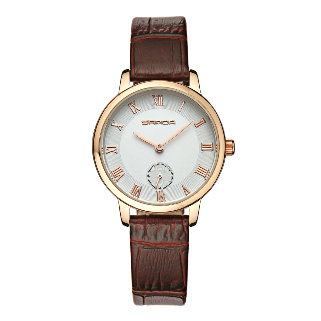 Sanda Leather Strap Quartz Watch for Men