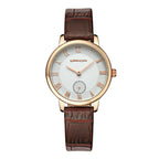 Sanda Leather Strap Quartz Watch for Men