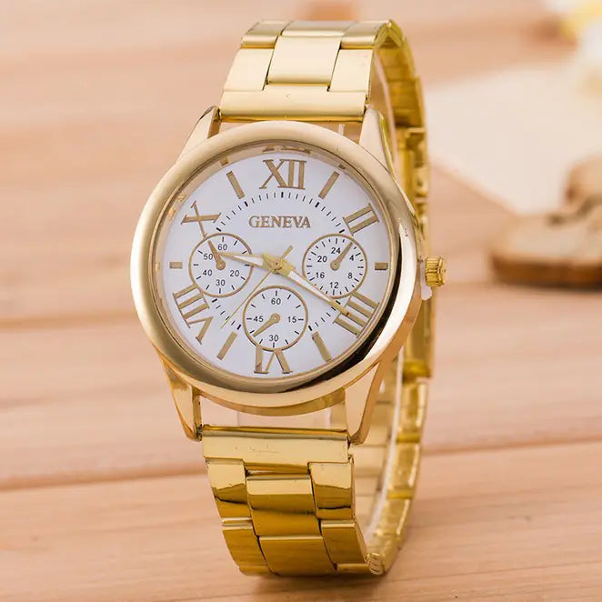 Geneva Alloy Quartz Watch for Ladies
