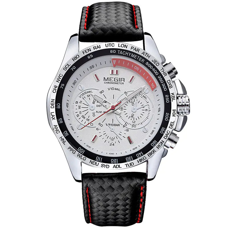 Luminous Multifunctional Steel Case Quartz Chronograph Watch