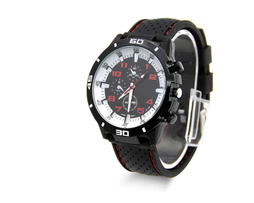 Silicone Racing Watch for Sports Enthusiasts