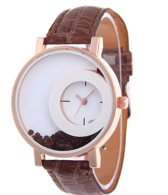 Fashion Quartz Watch with Rhinestones for Women