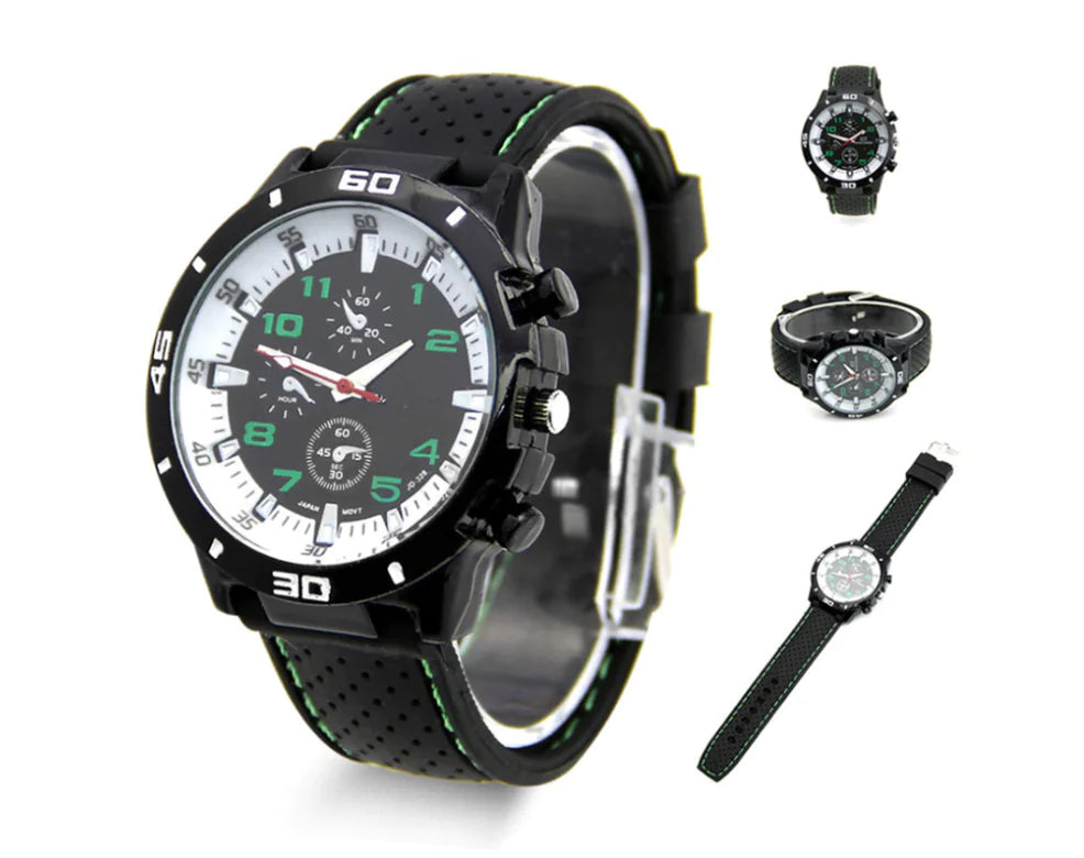 Silicone Racing Watch for Sports Enthusiasts